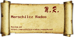 Merschilcz Rados névjegykártya